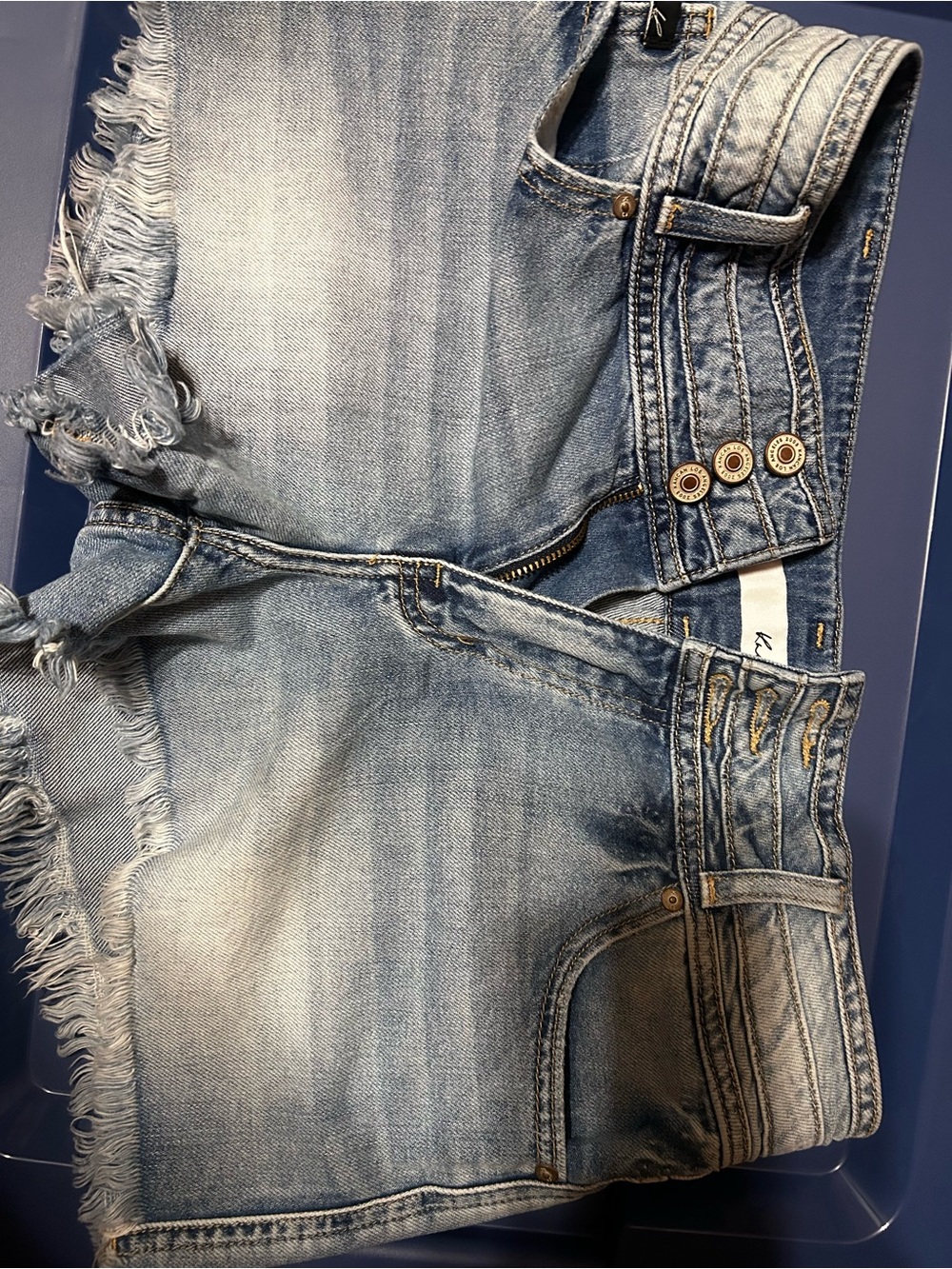 KanCan Light Blue Distressed Jean Shorts